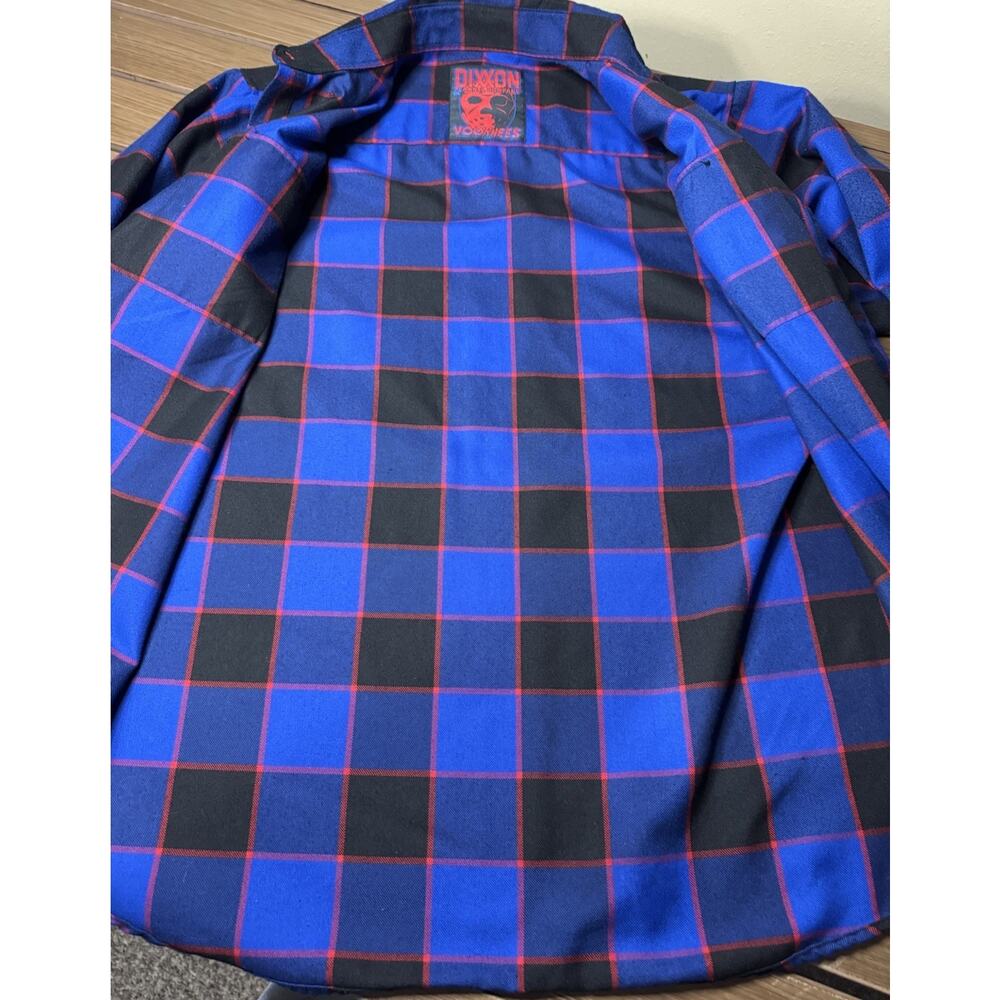 Dixxon Flannel Shirt Mens Large The Voorhees Blue Long Sleeve Halloween Horror - Picture 8 of 10
